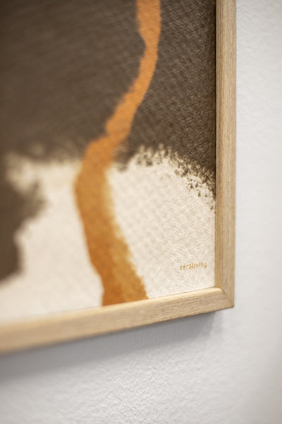OSTRICH IN THE DESERT cellulose art piece, 30 x 40 cm